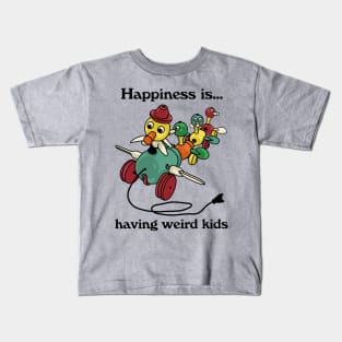 Happiness is...Vintage Duck Pull Toy Kids T-Shirt